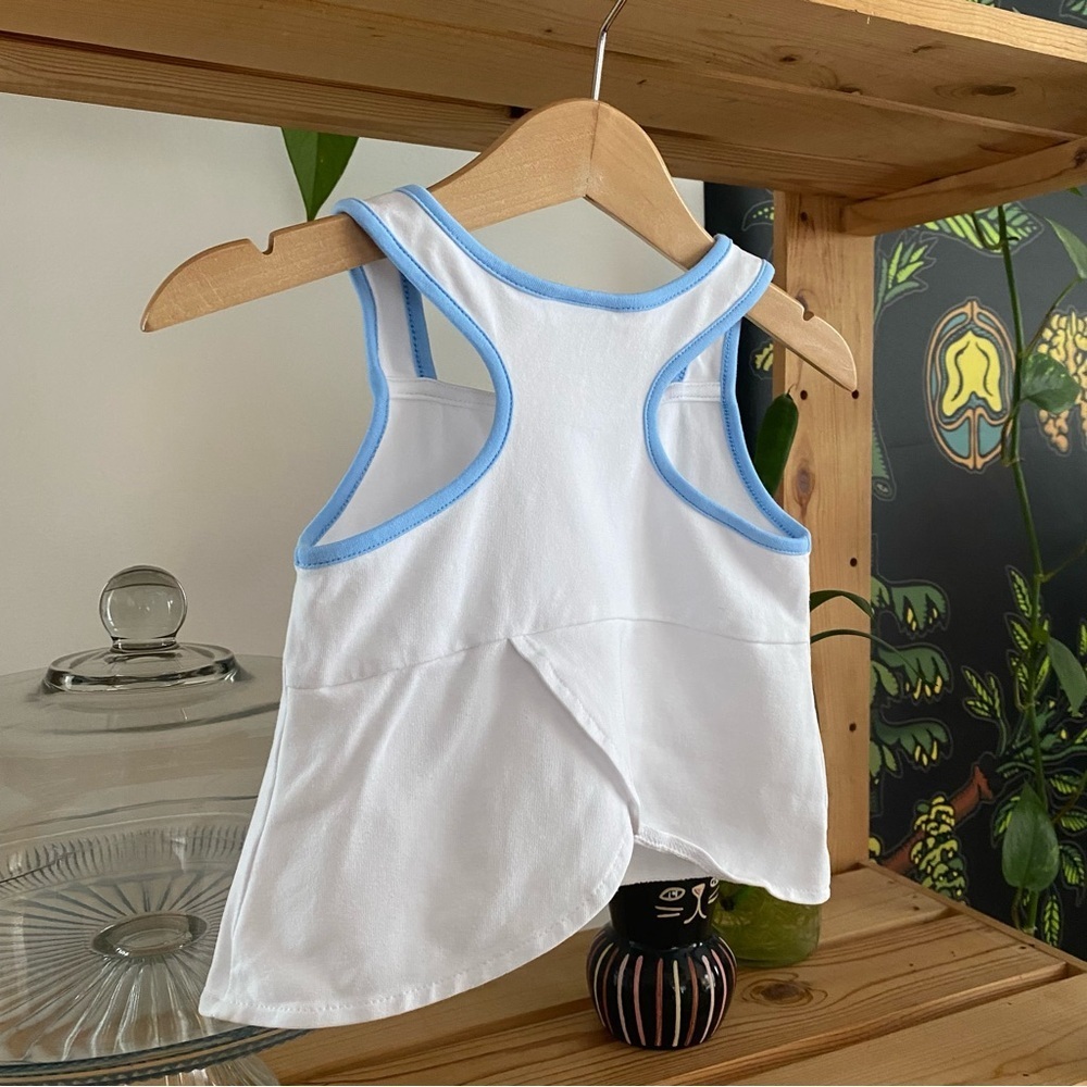 Florence Eiseman White Blue Tennis Short Set Outfit 2t - Picture 6 of 15